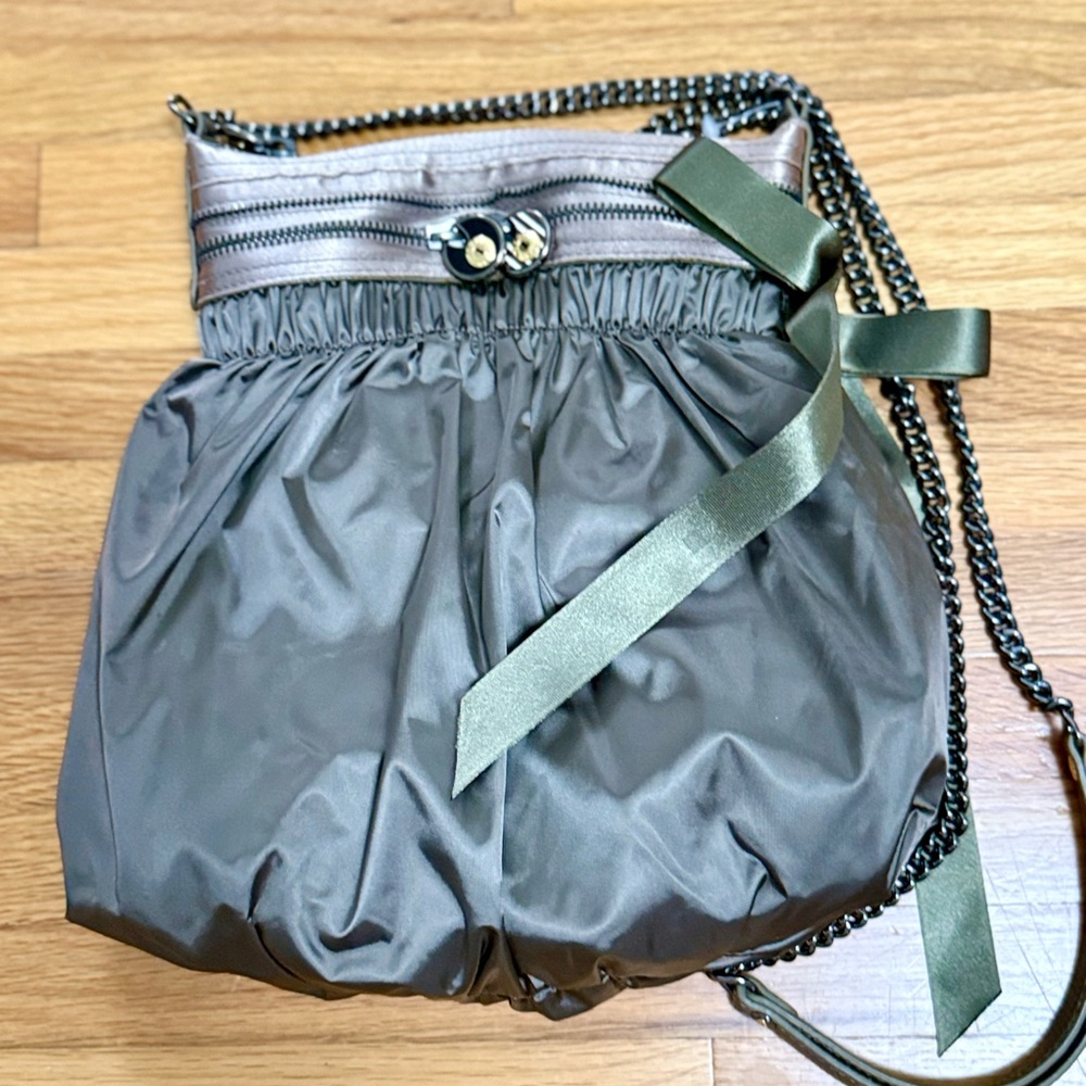 *NEW* Henri Bendel Olive Green Crossbody Bag with Chain Strap